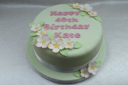 40th birthday cake flowers